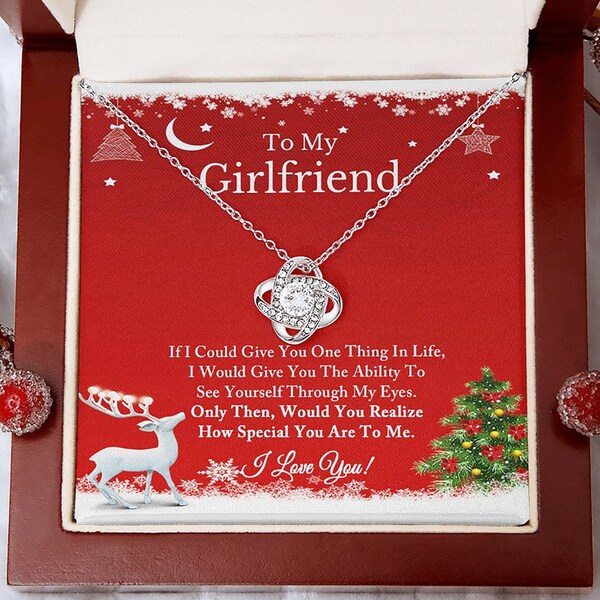 To My Girlfriend Necklace, Girlfriend Christmas Gift Ideas, Girlfriend Necklace, Romantic Christmas Gift for Girlfriend