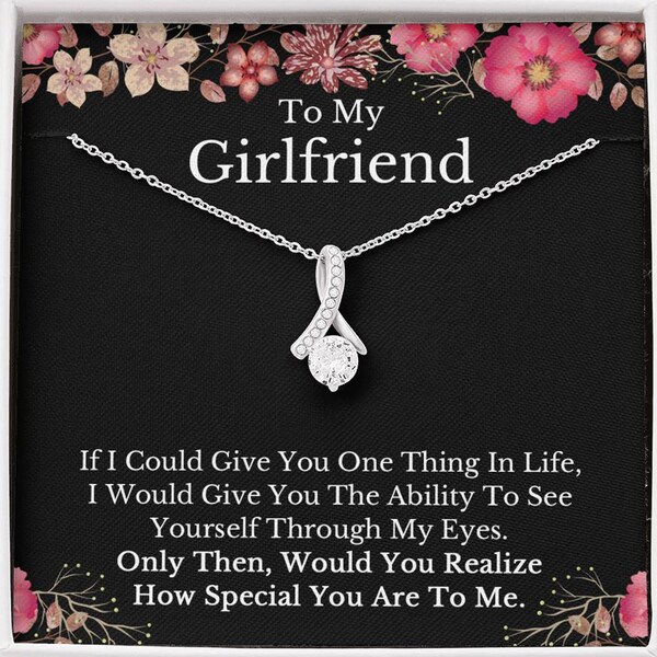 To My Girlfriend Necklace, Romantic Girlfriend Gift, Girlfriend Necklace, Girlfriend Birthday, Anniversary Gift for Girlfriend