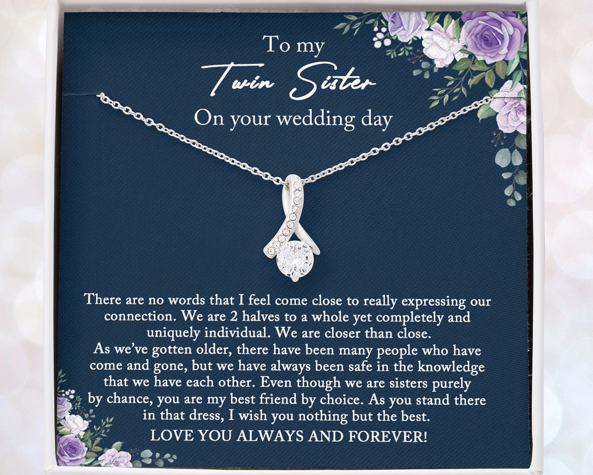 Bride Gift from Sister Sister Wedding Gift from Twin Sister | Etsy