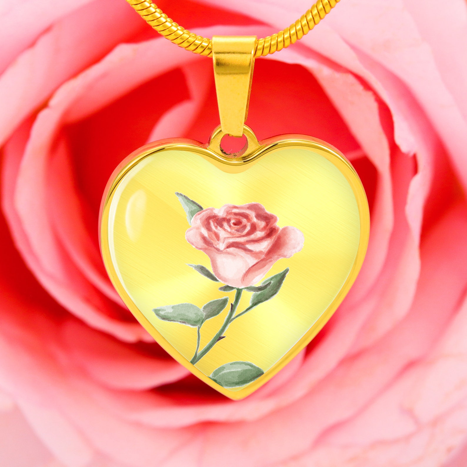 June Birth Flower Necklace Rose Necklace Birth Month Flower Etsy