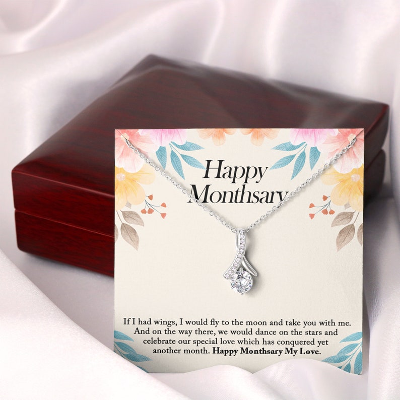 Monthsary Gift For Girlfriend Monthsary Gift Necklace Etsy