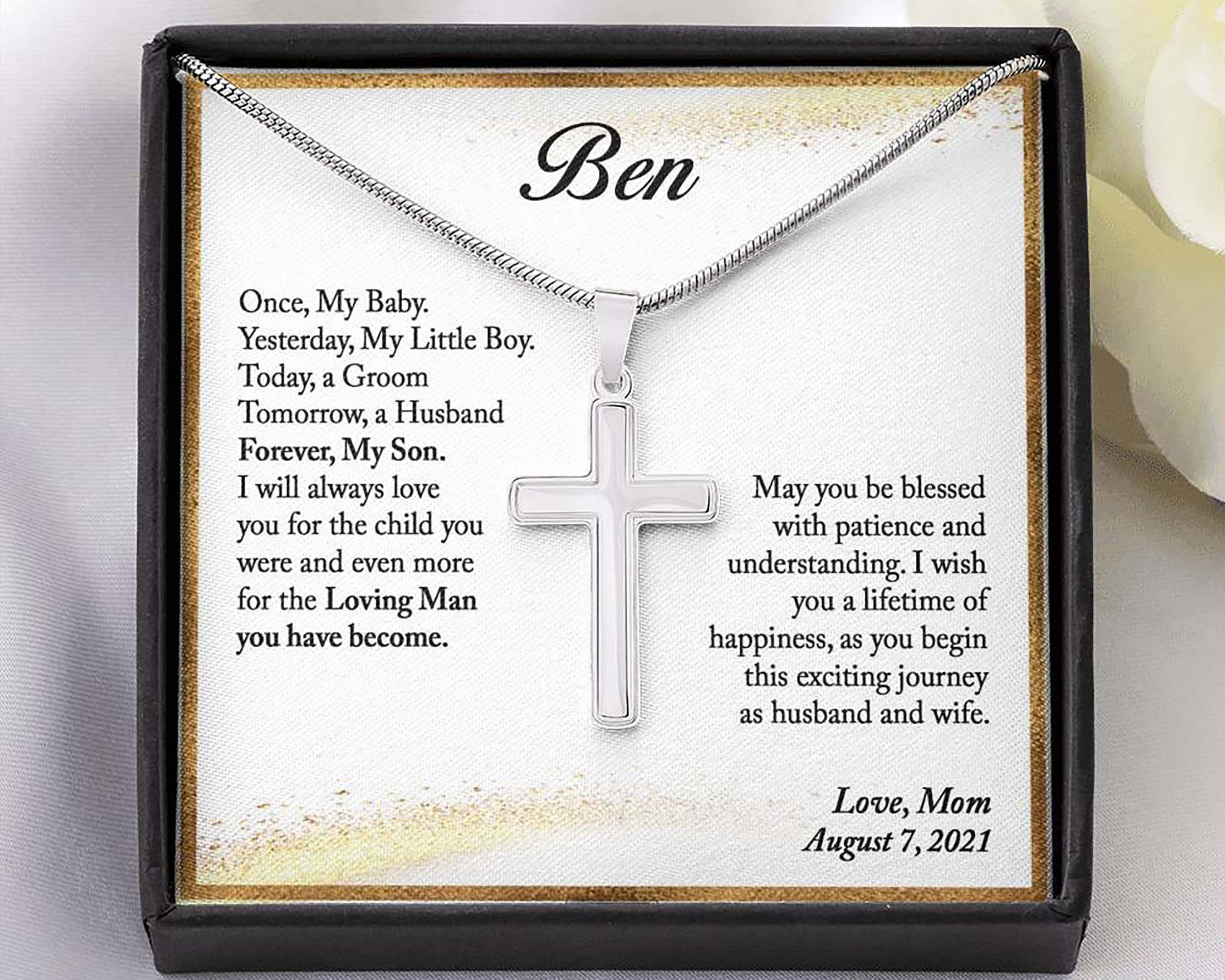 To My Son on His Wedding Day Wedding Gift for My Son Mother Etsy