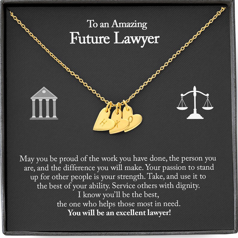 Law Student Gift Future Lawyer Gift Necklace Law School Etsy