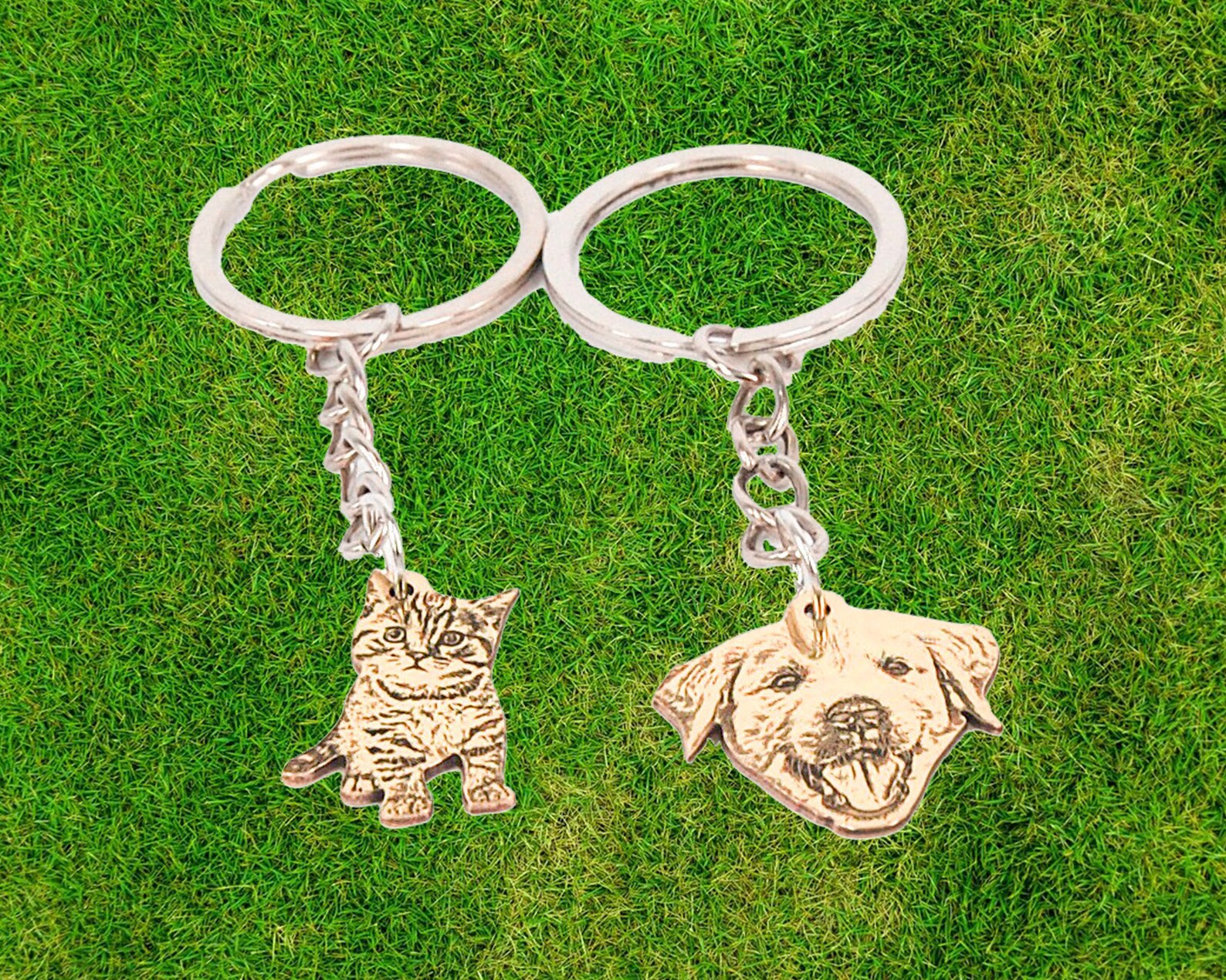 Custom Pet Portrait Keychain Pet Photo Keychain Pet Memorial Etsy