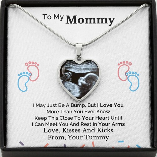Mommy to Be Gift From Bump New Mom Necklace Birthday Gift Etsy