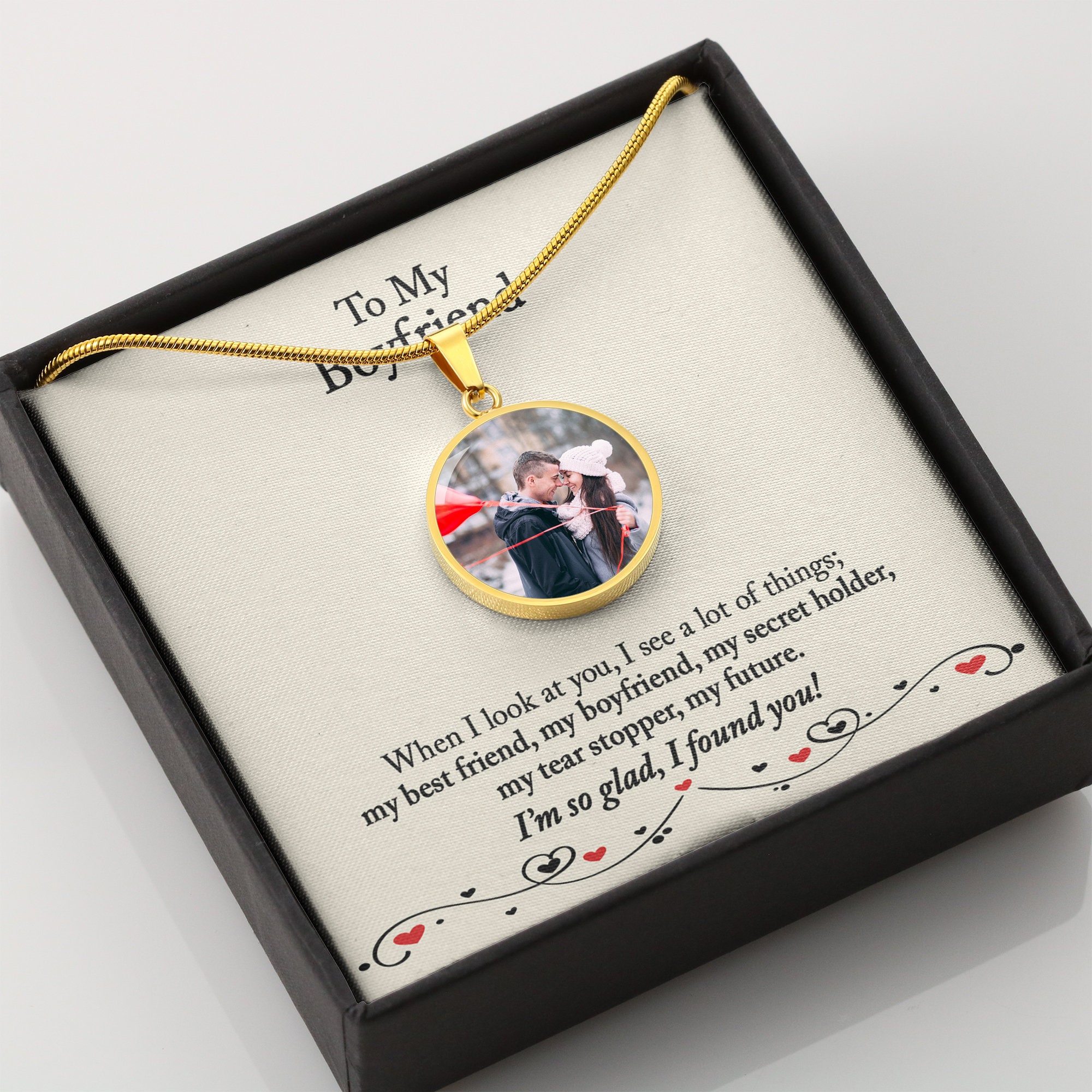 Gift For Boyfriend Boyfriend Gift Photo Necklace For Etsy