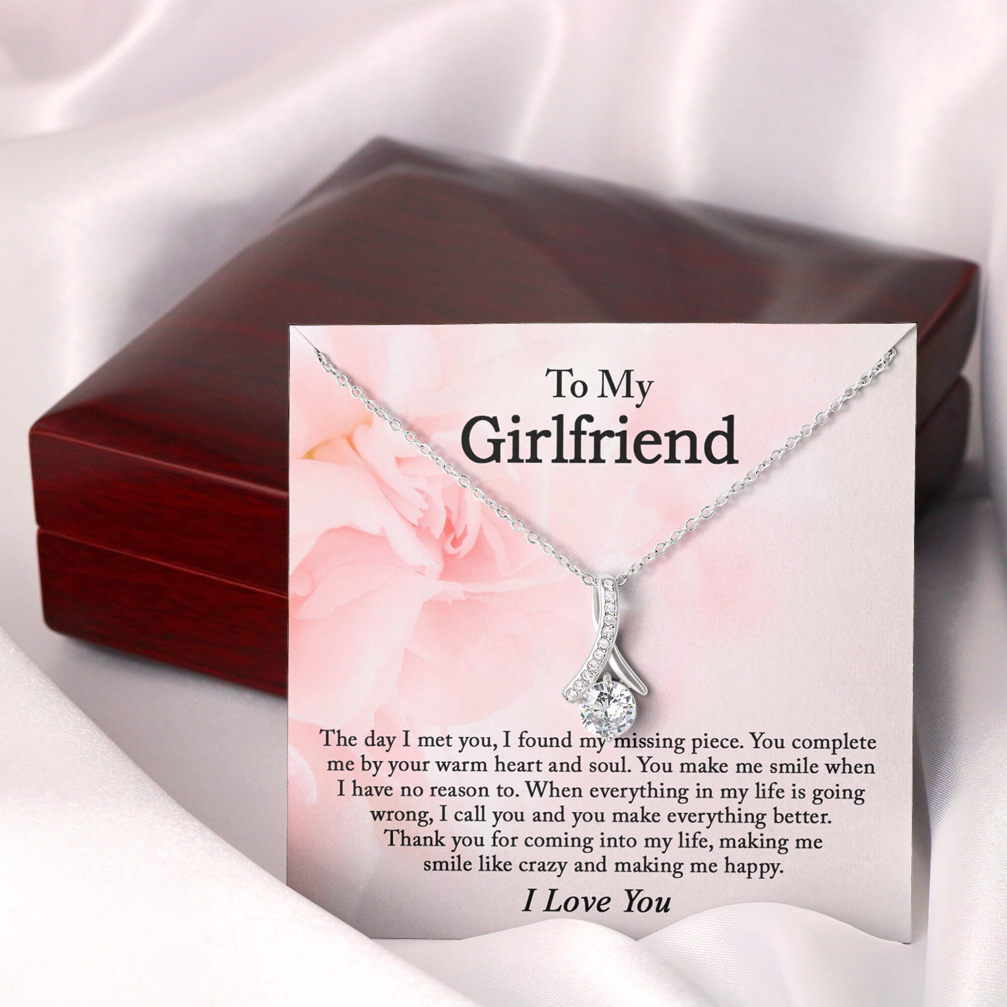 To My Girlfriend Necklace Anniversary Gift for Girlfriend Etsy