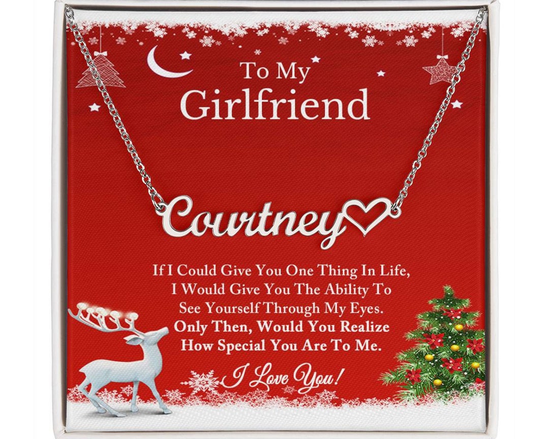 To My Girlfriend Necklace Romantic Christmas Gift for Etsy