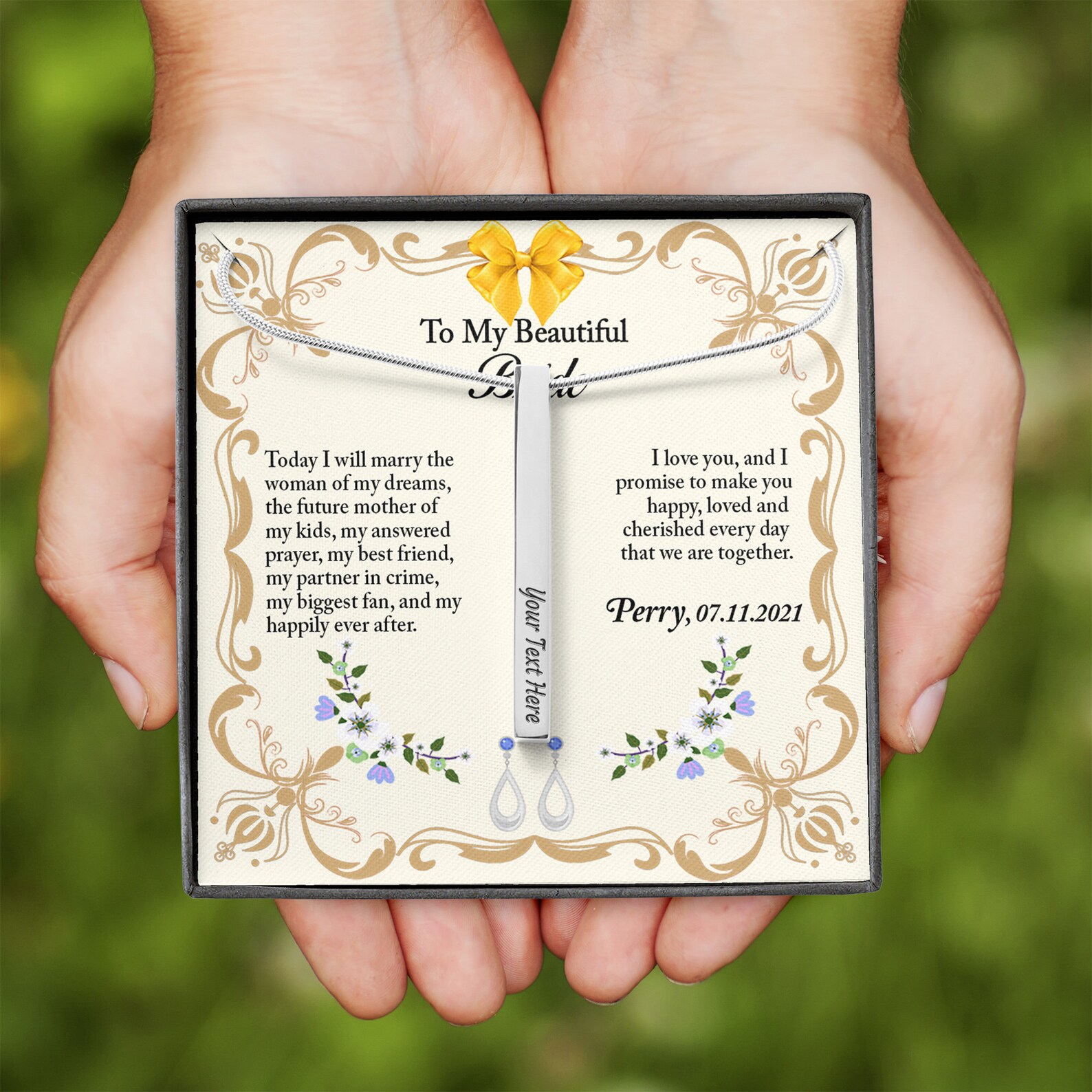 To My Wife on Our Wedding Day Gift Gift for Bride from Groom Etsy