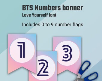 Bts Inspiriert Party Druckbare Alphabet Banner Bts Geburtstag Etsy