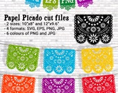 Papel Picado SVG Dia de los muertos Party decor Mexican fiesta banner Day of the Dead Festival flag Mexican party decoration floral ornament