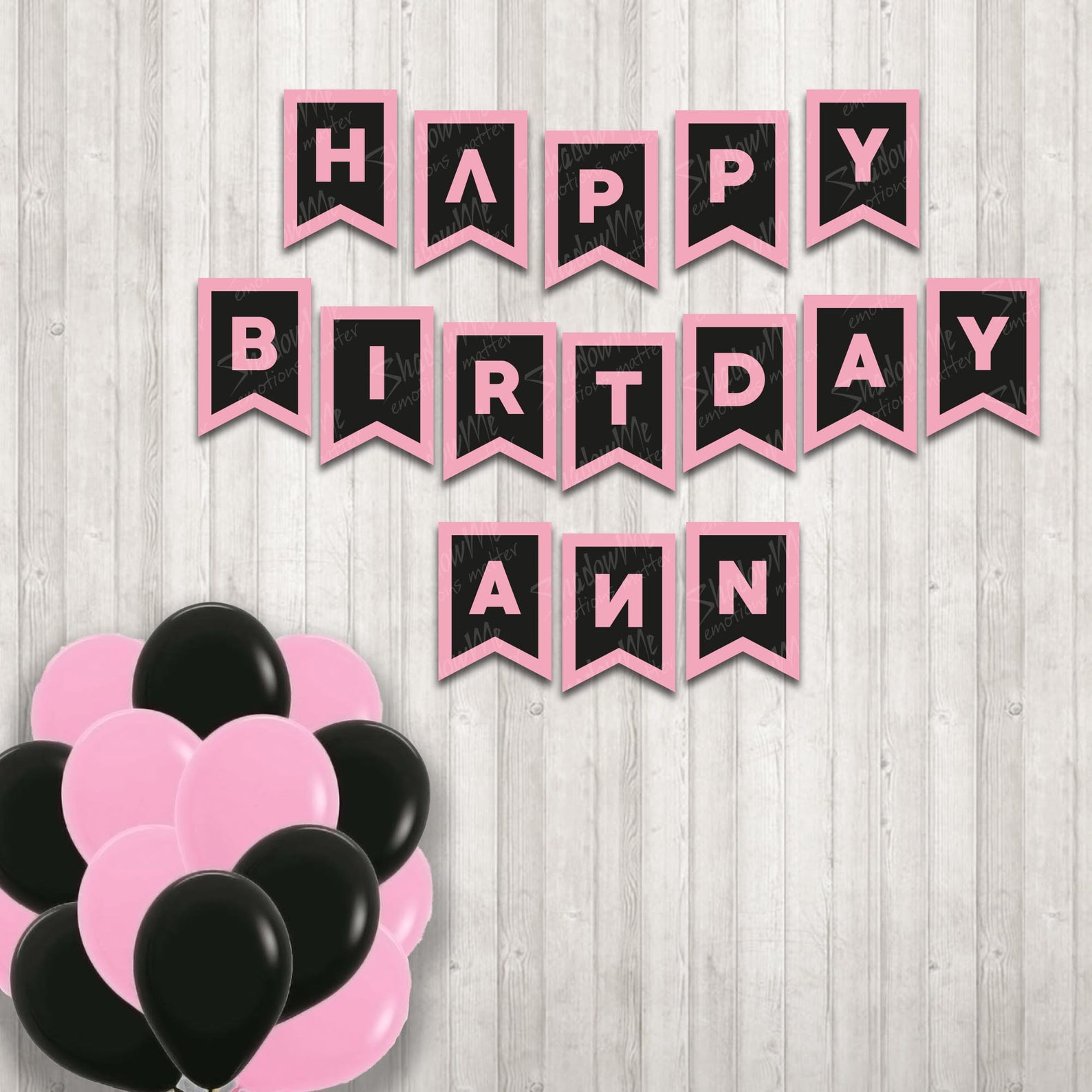 blackpink inspired party printables alphabet banner