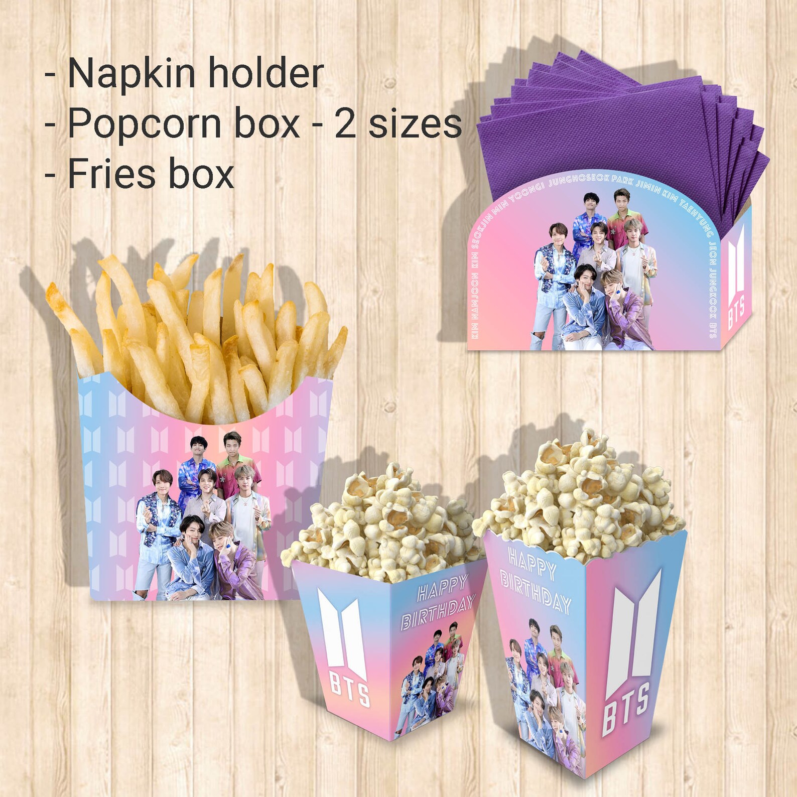 BTS Birthday Party supplies BTS Love Yourself themed Party Etsy