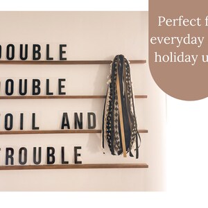 Dark Walnut Wood Letter Ledge - 34" Customizable Message Board With 136 Letters & Numbers