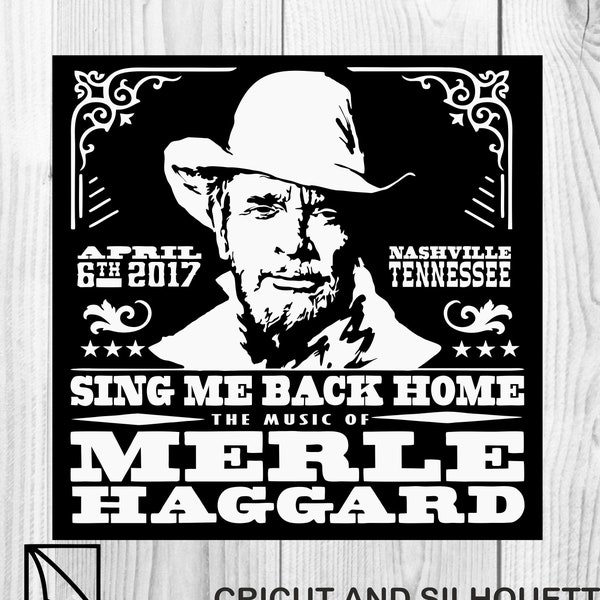 Merle Haggard SVG | Merle Haggard | Country  Music SVG | Country Legend | Country Artist | Music SVG | Cricut svg | Ai | Png | dxf | Laser