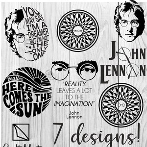 The Beatles Bundle SVG Design | John Lennon | Cricut SVG | Digital File | Instant download | Music | John Lennon Imagine | PNG
