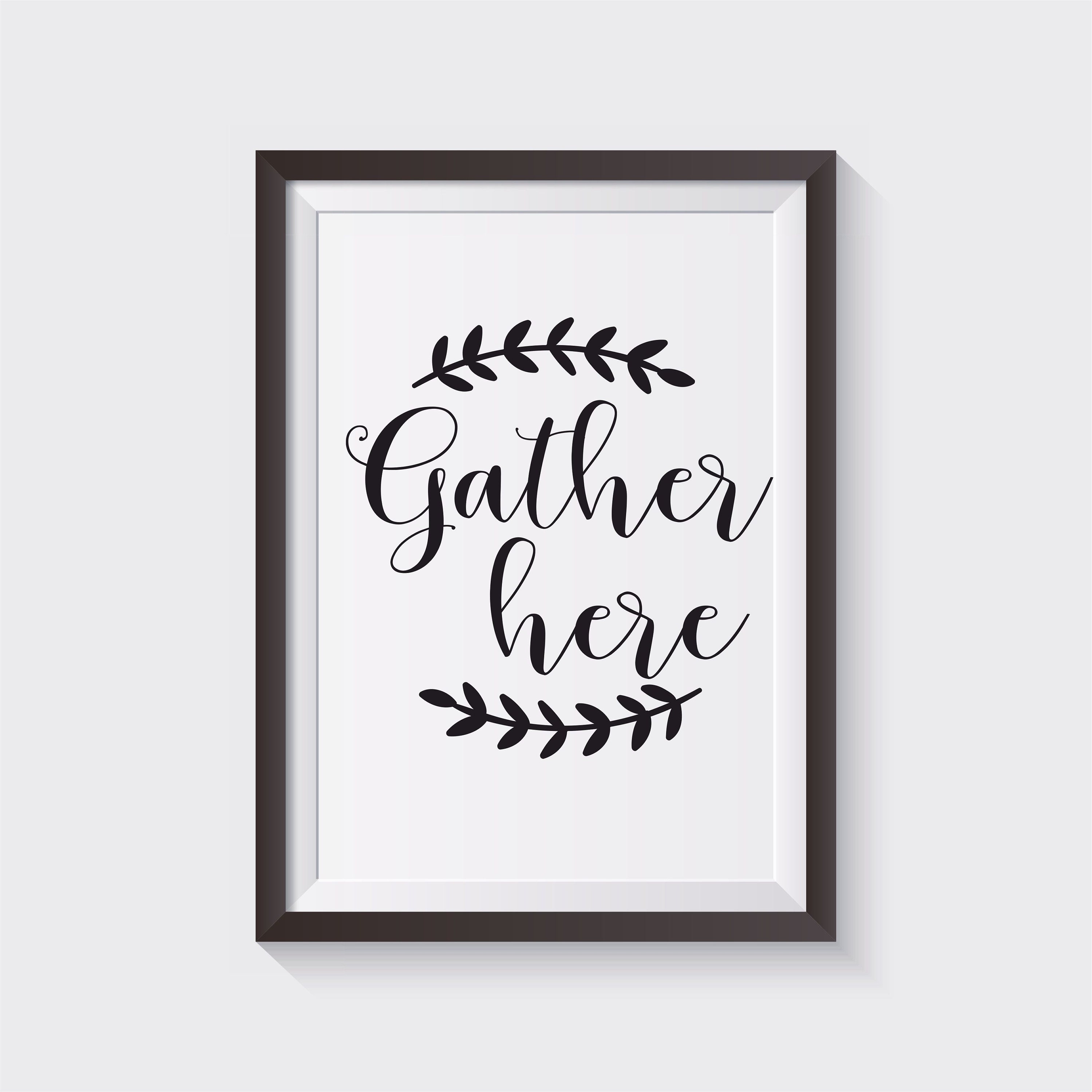 Download Gather Here SVG Farmhouse kitchen sign svg kitchen decor | Etsy