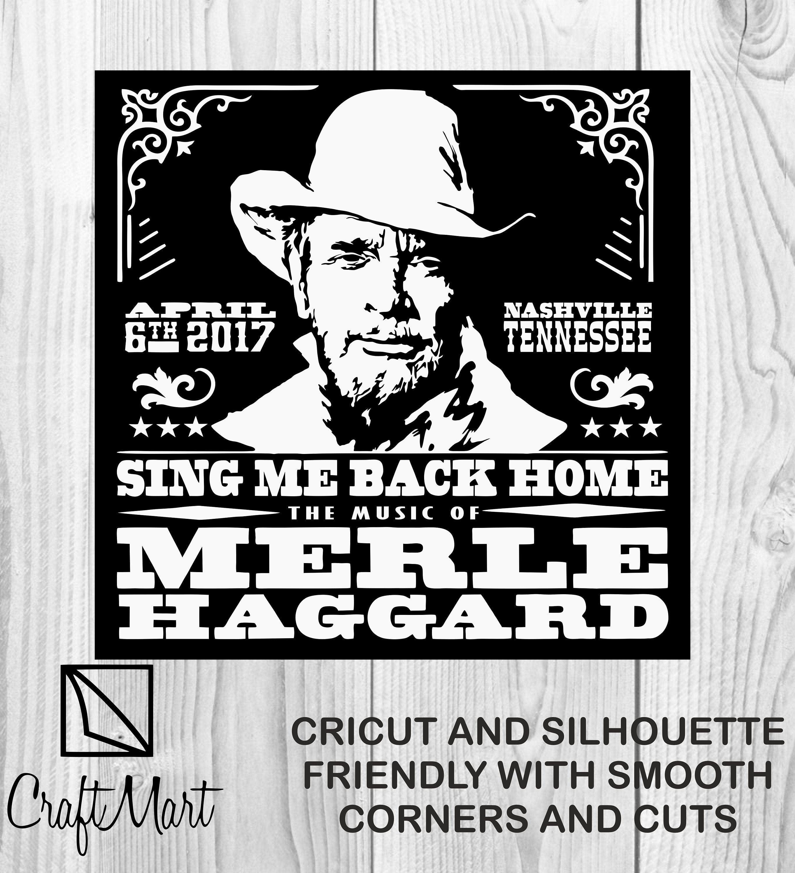 Merle Haggard SVG Merle Haggard Country Music SVG | Etsy
