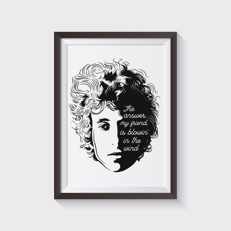 The Answer is Blowing in the Wind Bob Dylan Music SVG Etsy