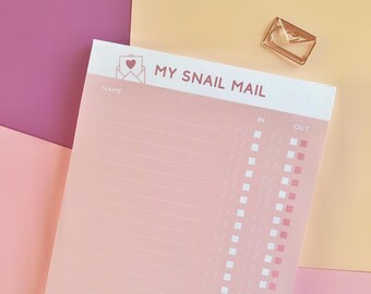 My Snail Mail NOTEPAD pink