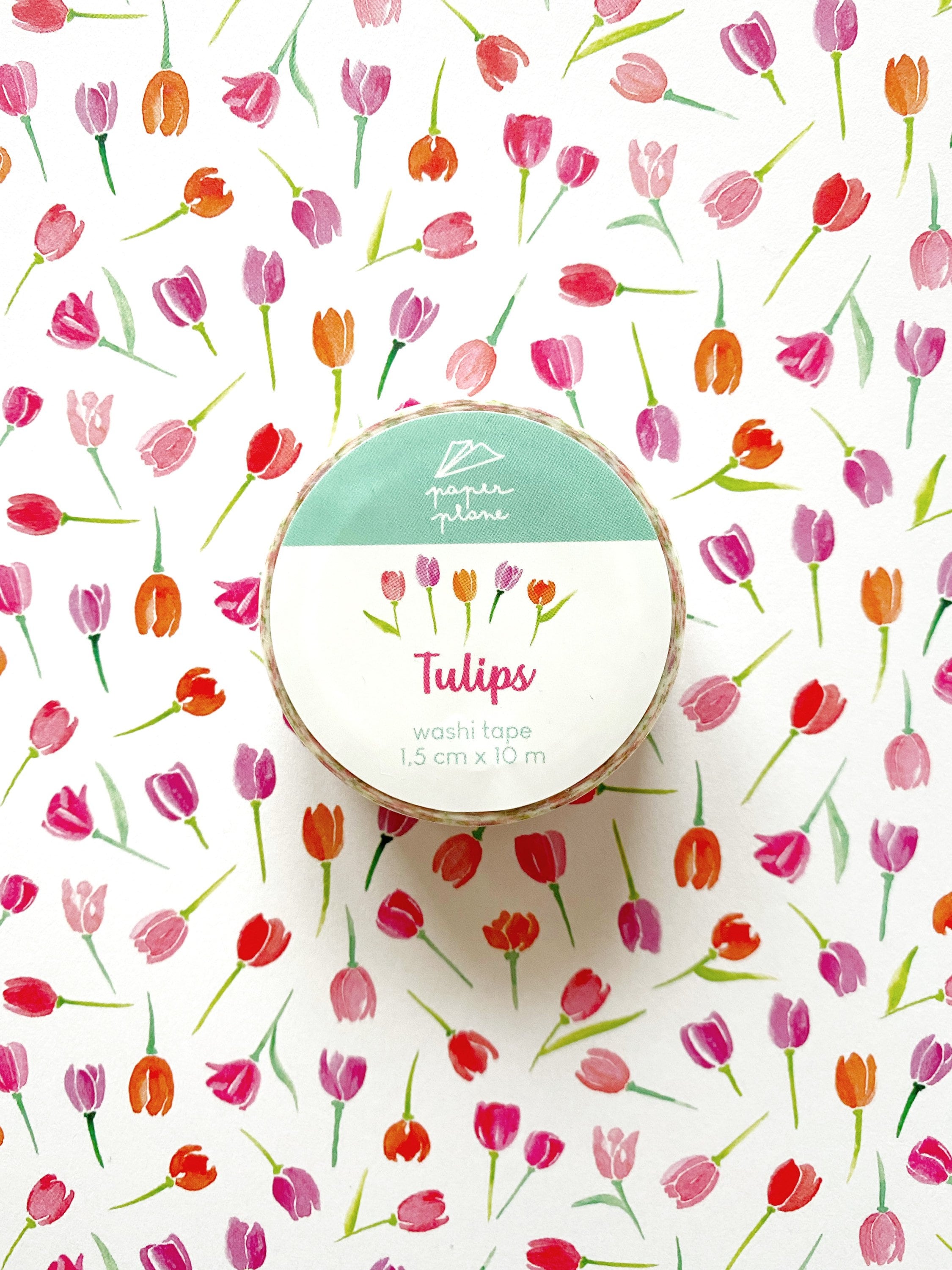 coquette bows & tulips lace washi tape