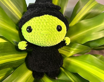 elphaba doll, wicked merch, crochet elphaba, birthday gift for women, Christmas gift for her, wicked themed gifts, Elphaba crochet doll