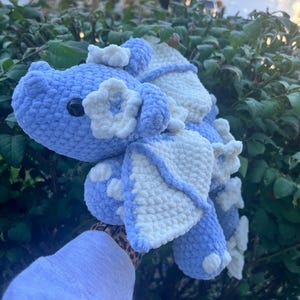 Crochet dragon plush, dragon stuffed animal, unique Christmas gifts for girlfriend, birthday gift for fantasy lovers, large plushies, dragon