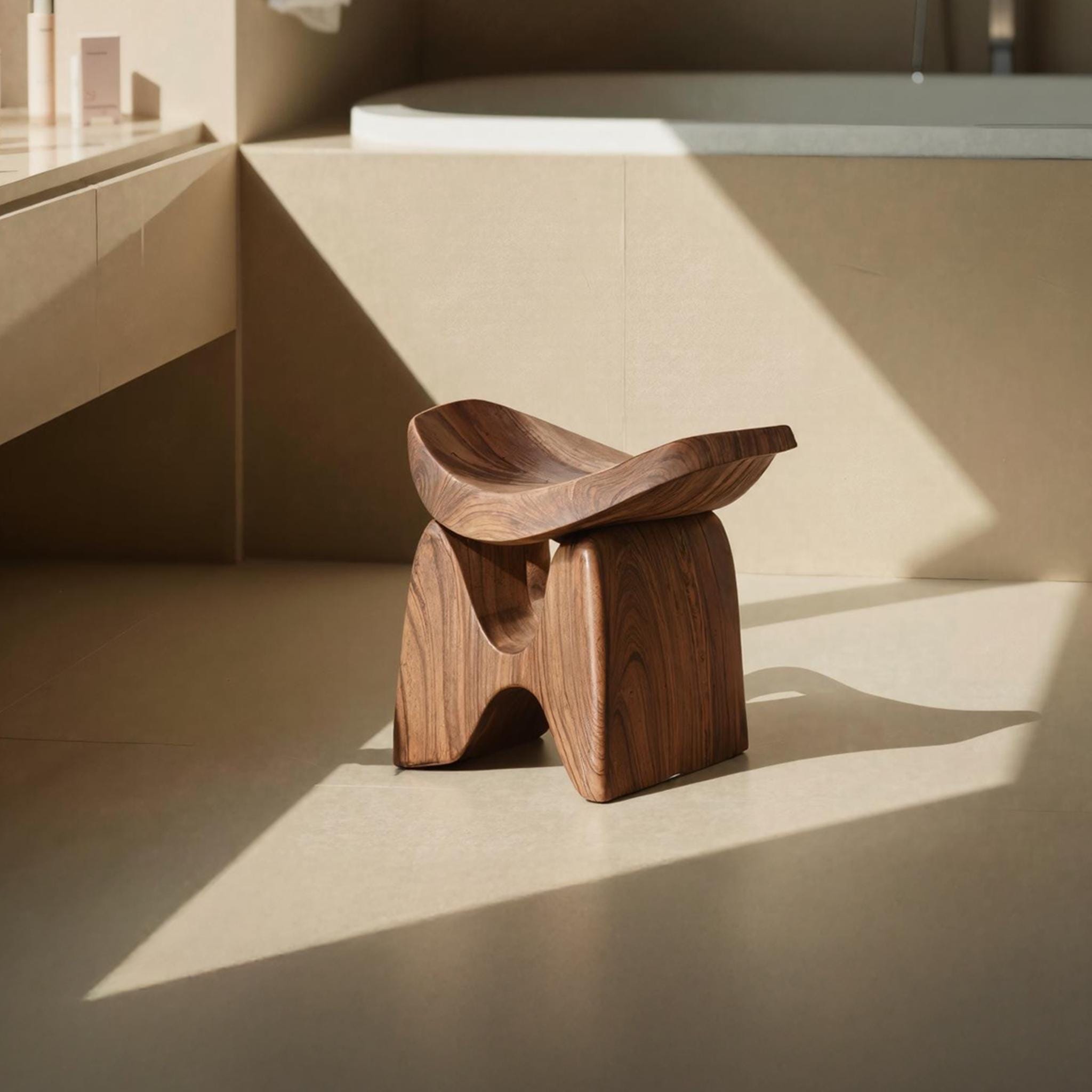 Teak shower bench Italia