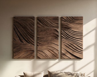 Rustic Wall Art Natural Wood Art Handcrafted Wall Art Panel Farmhouse Modern Wooden Wall Home Decor Housewarming Gift