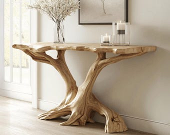 Live edge table narrow entryway table console furniture entry way table farmhouse console table handmade rustic natural wood console table
