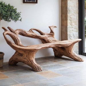 Farmhouse Entryway Bench Rustic Porch Bench Seat Deck Seating Bench Mid Century Wooden Bench Solid Wood Outdoor Bench For Living Room