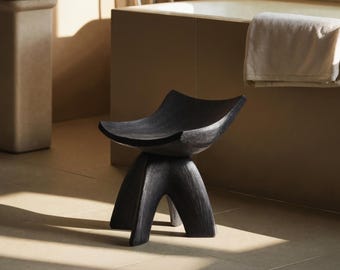 Rustic Wood Shower Seat for Indoor Use Solid Teak Shower Bath Spa Foot Stool Side Table Water Resistant Rustproof Hardware Bathroom Decor