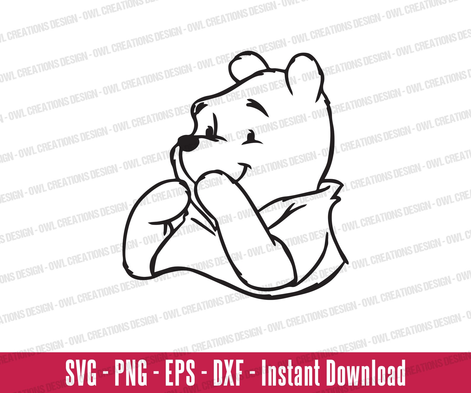 Winnie the Pooh Svg Png Eps Dxf Pooh the Bear Svg Svg | Etsy