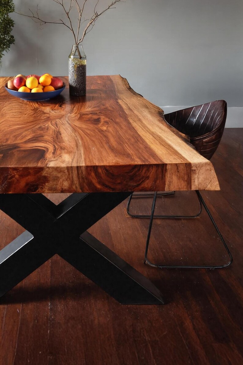 Rustic Conference Table Base Handmade Restaurant Tables Handcrafted Round Dining Table Solid Wood ...