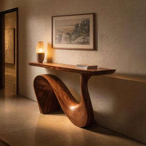 Handcrafted live edge table farmhouse console table handmade natural wood console table narrow entryway table entryway console furniture