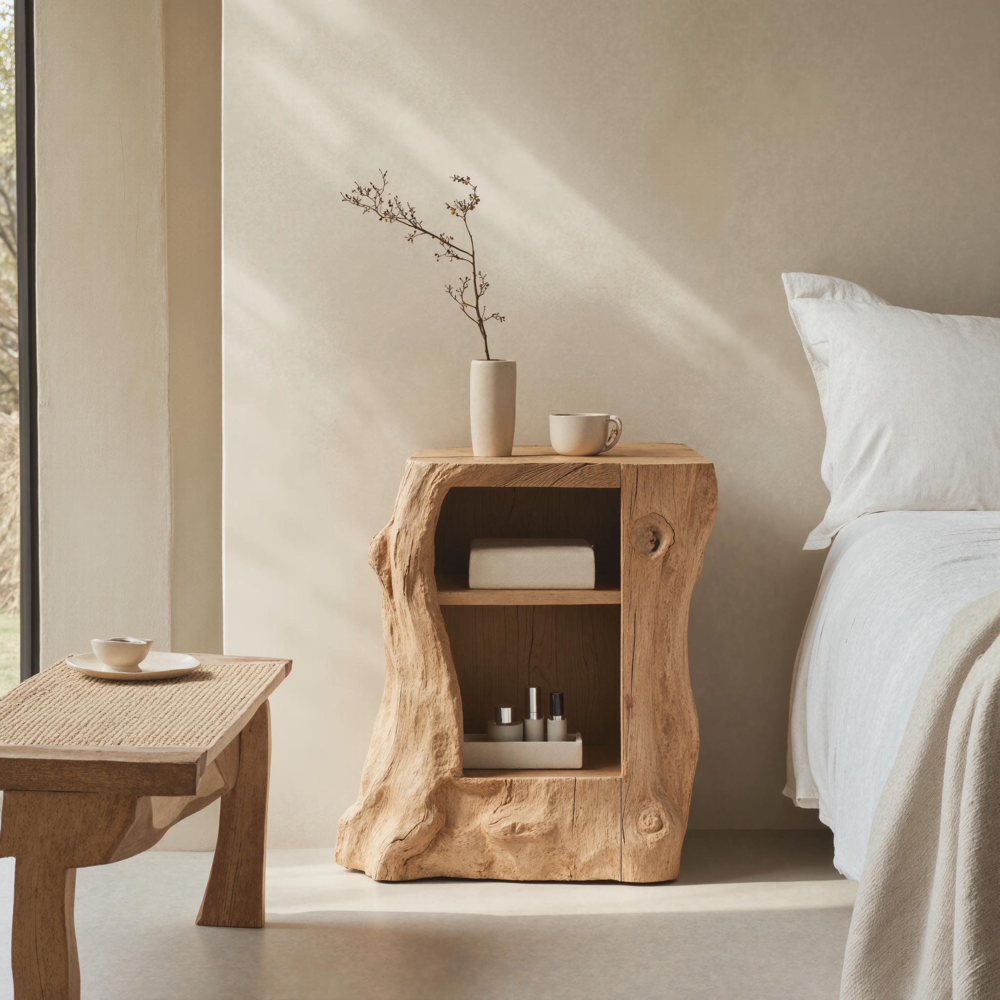 Handmade nightstand with drawer natural wood bedside shelf rustic bedside table gift for home farmhouse end table for bedroom gift for home