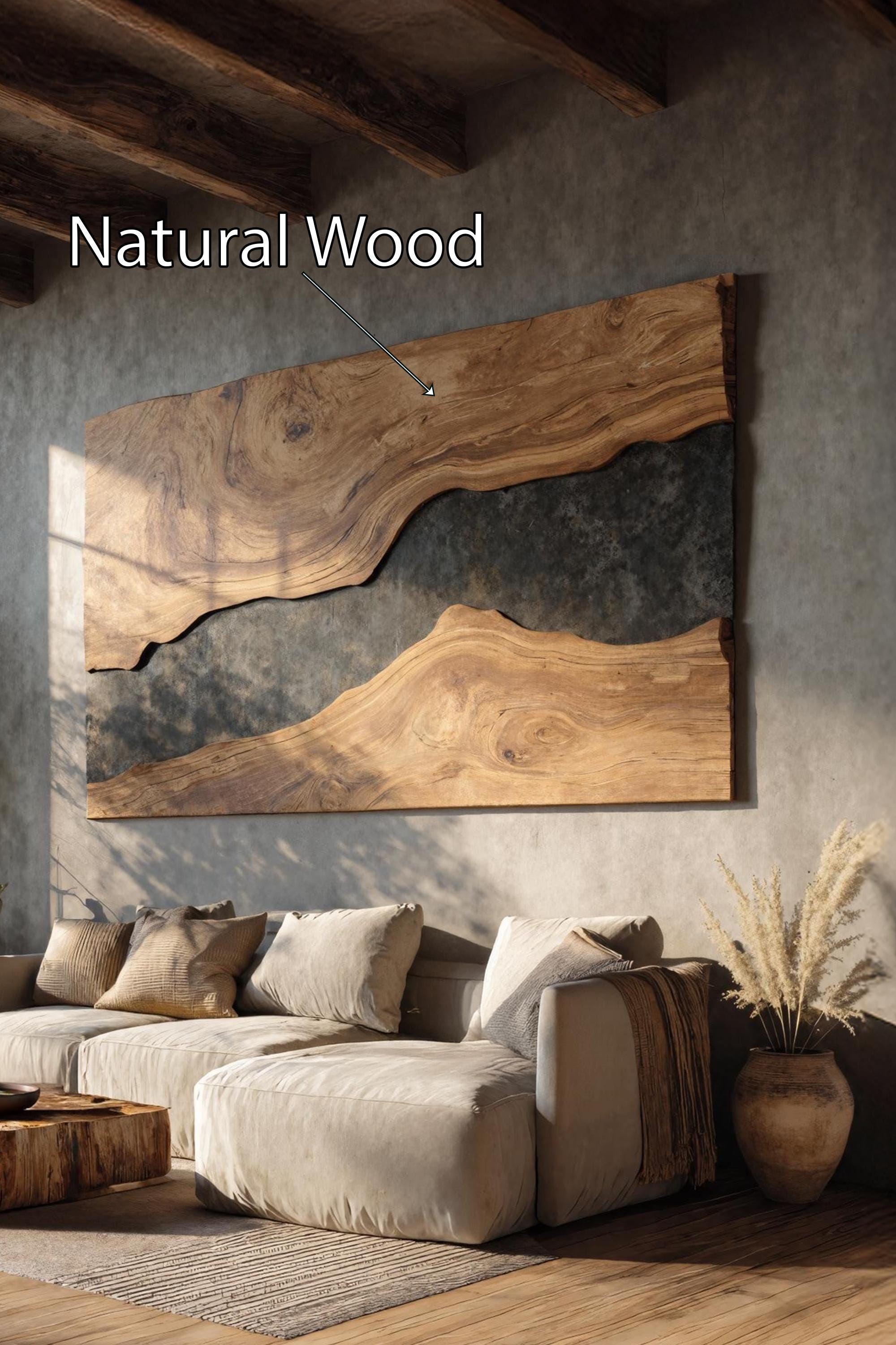 Mid Century Wall Art Handmade Modern Wooden Wall Home Panel Solid Wood ...