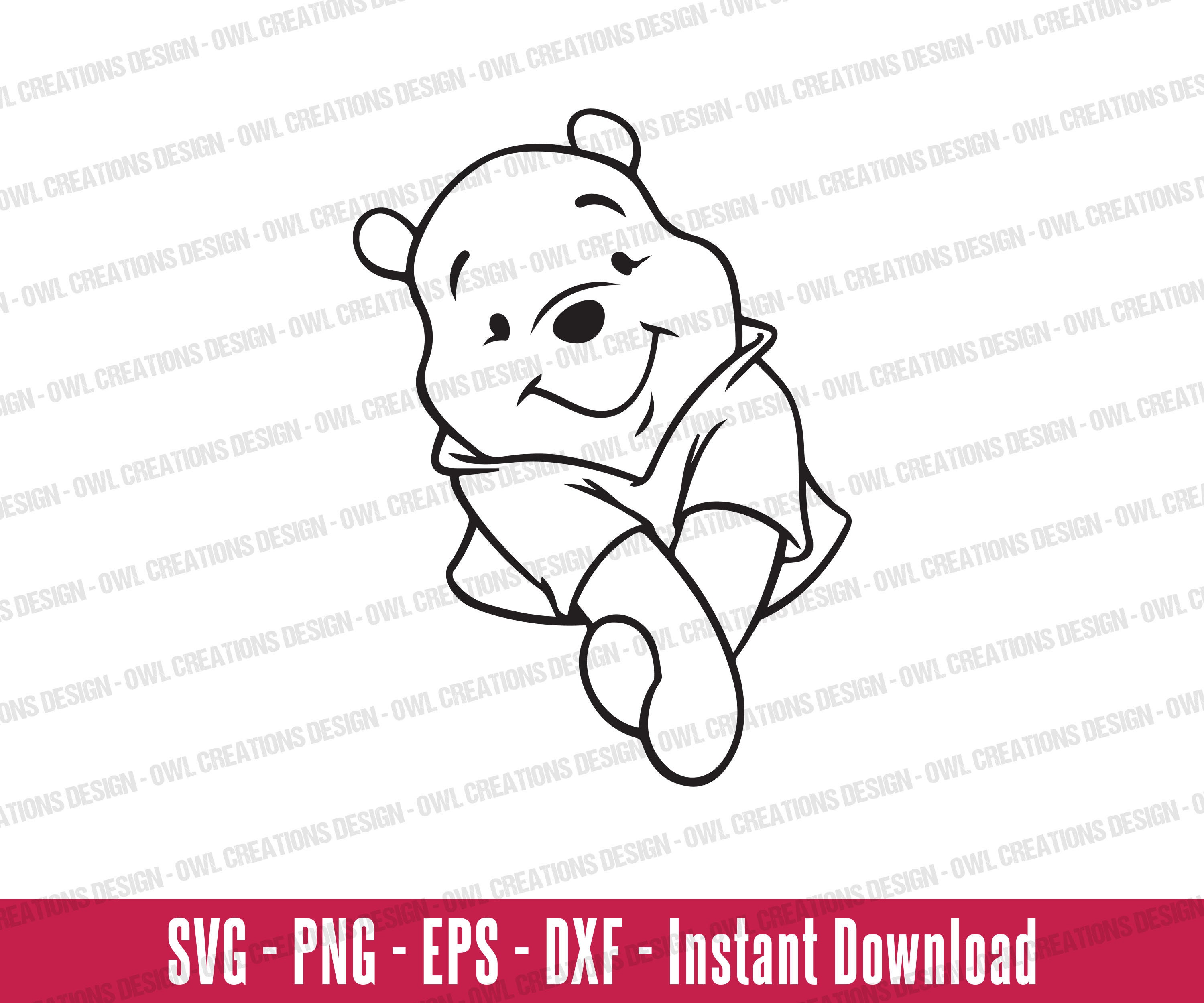 Winnie The Pooh Svg Png Eps Dxf Pooh The Bear Svg Svg Etsy