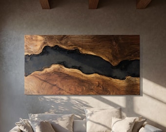 Solid Wood Wall Art Handcrafted Natural Wood Art Farmhouse Wall Art Panel Rustic Modern Wooden Wall Home Decor Housewarming Gift