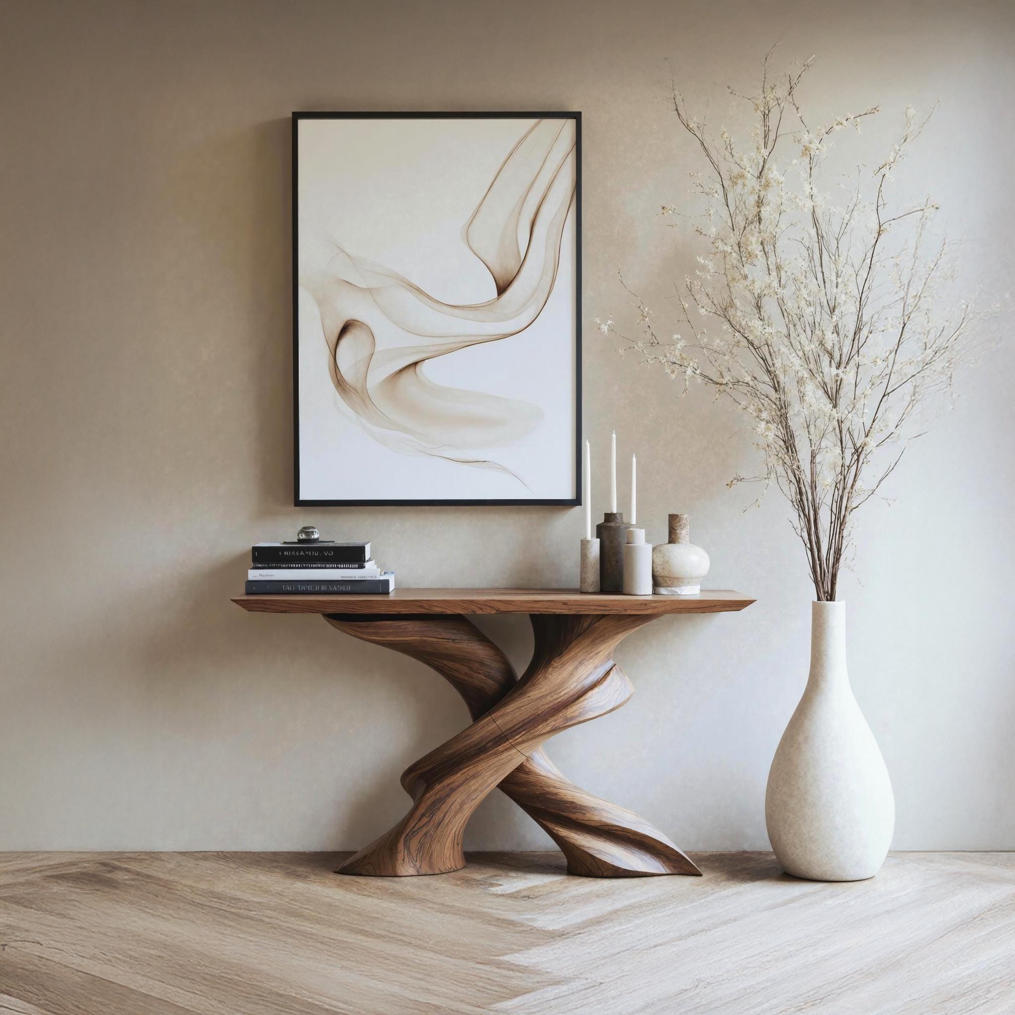 Handcrafted natural wood console table farmhouse console table entry way table furniture rustic narrow entryway table unique home decor