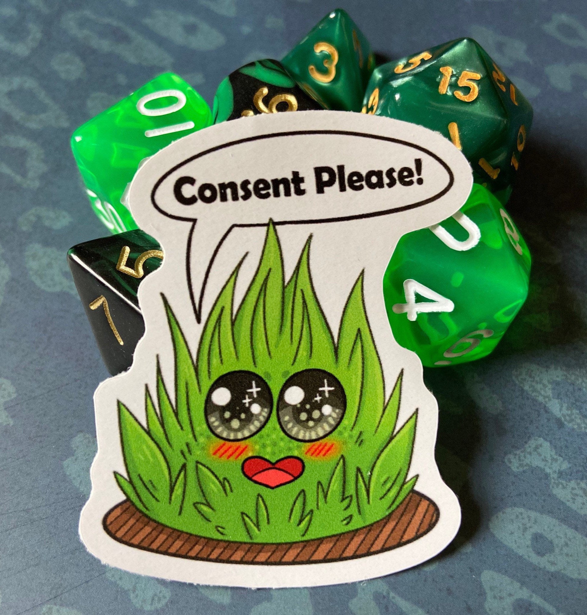 Henry Crabgrass Consent Please Vinyl Sticker DND NPC Etsy