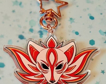 Kitsune Red Fox 2.5” Inch Keychain