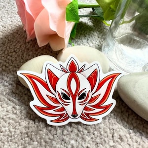 Kitsune Red Fox 10cm Vinyl Stickers