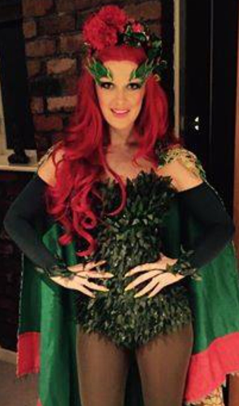 Poison Ivy Fancy Dress Costume Cape Bodysuit Etsy Poison Ivy Fancy Dress Costume Cape Bodysuit Etsy