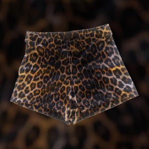 Animal Print Velour Hotpants