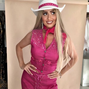 Disfraz de Barbie de película para mujer y niña, ropa de Cosplay a