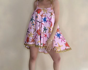 Pink Starfish Swing Dress