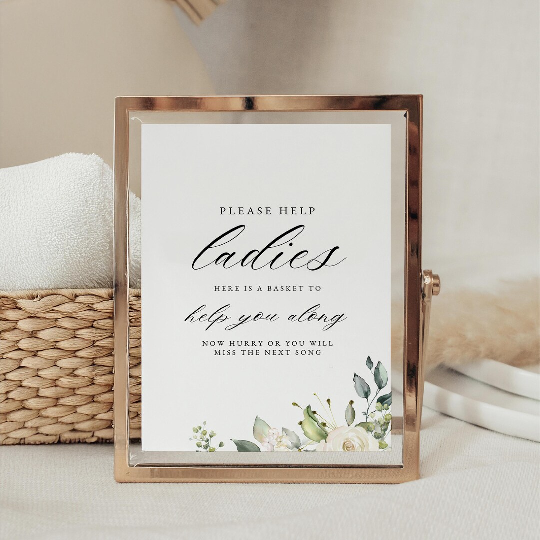 Toileties Sign Floral Wedding Bathroom Sign Template, Editable Toiletries Sign ...
