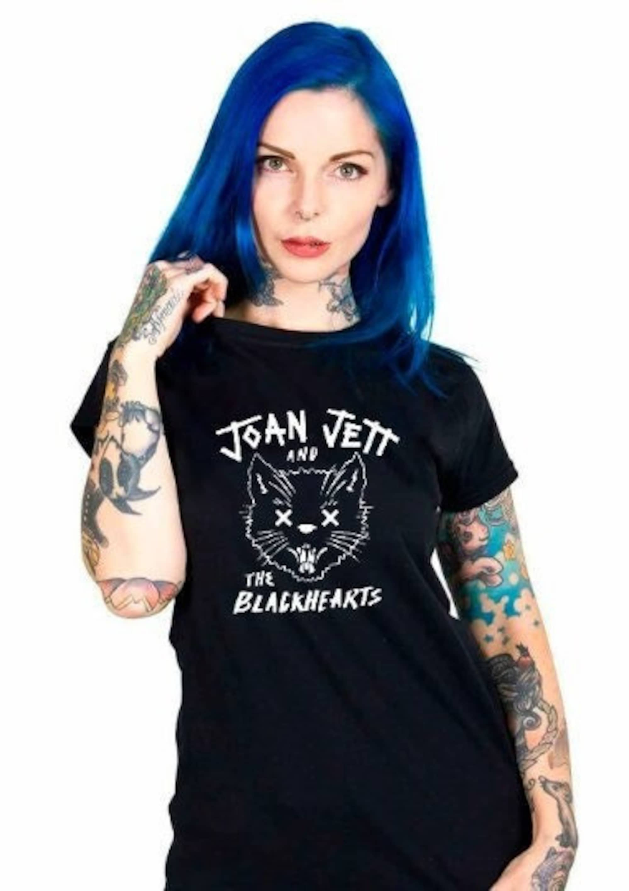 Discover Joan Jett And The Blackhearts T-Shirt Unisex Gildan Softstyle Hard Rock Cat 80er