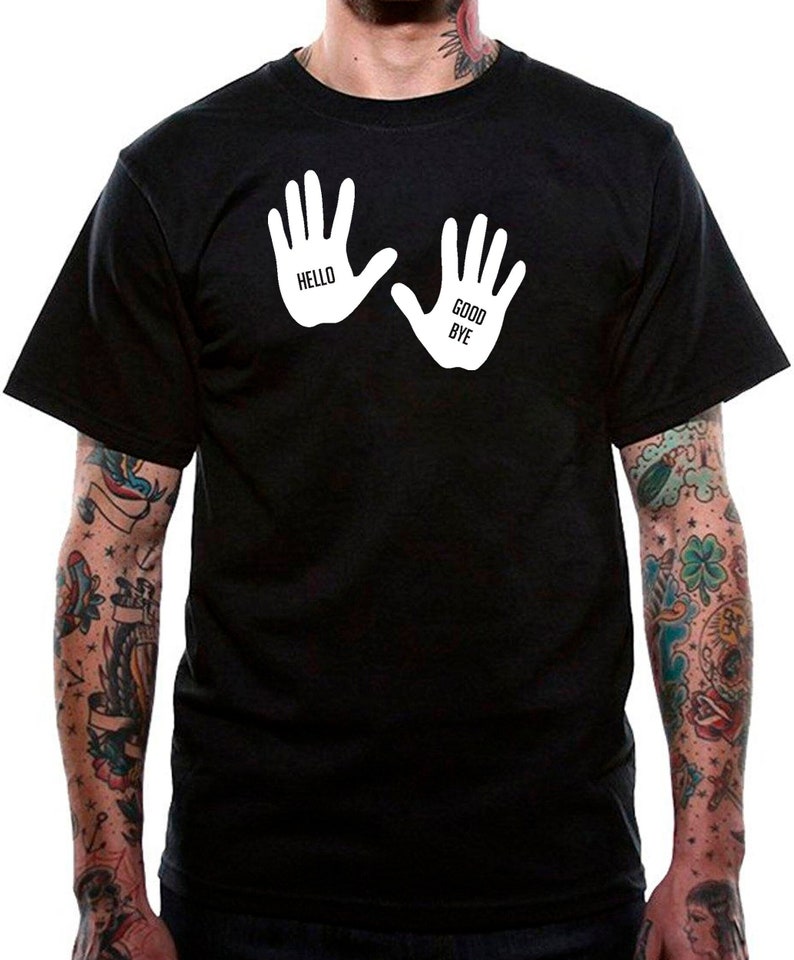 Klaus Hands Tattoos Hello Goodbye Umbrella Academy Tshirt Etsy